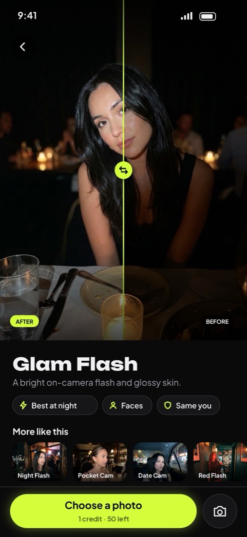 A look page with its before and after